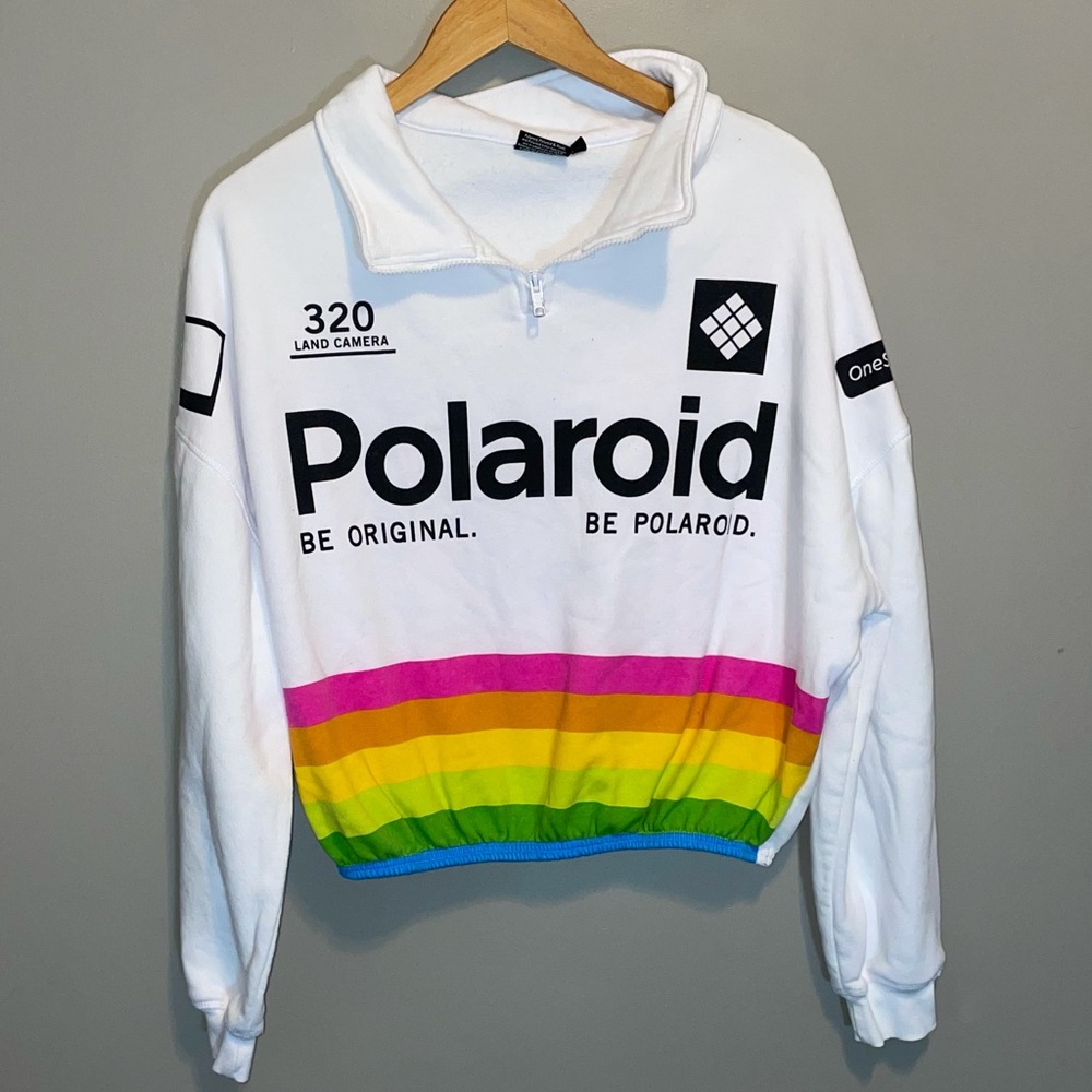 Polaroid Cropped pullover sweater